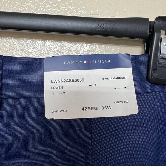 Tommy Hilfiger Slim Fit Stretch Dress Pants 36W 42R in Blue - Picture 5 of 7